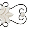 Wood Biblical Carved Cross Wall Decor with Metal Scrollwork White - Olivia & May - 2 of 4