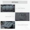 Resenkos Power Lift Chair Massage, Linen Fabric Upholstered Recliner Sofa Chair with Remote Control, Side Pockets, Linen Fabric, Gray - 2 of 4