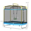 SEVOBAL Trampolines, 3-in-1 Kids Activity Center with Safety Enclosure for Indoor and Outdoor Play, Blue, 70"*46.5"*82.75" - 4 of 4