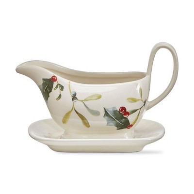 tagltd Winter Sprig Gravy Boat & Saucer S2
