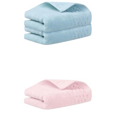REGALWOVEN 3 Pack Embroidery Pattern Cotton Hand Towels for Bathroom, Kitchen 14" x 30"