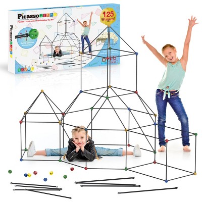 PICASSO-TILES 125 PC Fort Building Kit, STEM Toys for Kids 3+