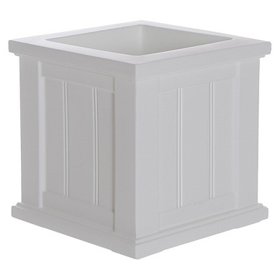 14"x14" Cape Cod Square Outdoor Planter White - Mayne