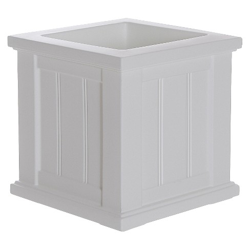 14" X 14" Cape Cod Patio Square Planter - White - Mayne 