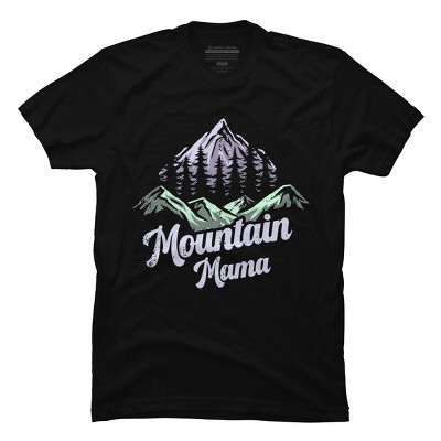 Men's Design By Humans Mountain Mama Camping Adventure Mom By Flowerr T-Shirt