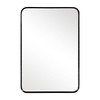 Matte Black Painted Aluminum Alloy Rectangular Wall Mirror with Rounded Corners - 2 of 4
