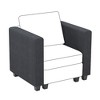 Belffin Corduroy Armrests Modular Sectional Couch Module Parts Convertible Modern Sectional Sofa Couch - 3 of 4