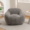 Lyngins Large Faux Fur Bean Bag Chair with Armrest, Ergonomic Lazy Chair with Memory Foam, No-Assembly Accent Chair, Bean Bag Sofa for Adults - 2 of 4