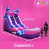 Pogo Bounce House Crossover Kids Inflatable Water Slide, Pink with Blower, 12 ft - 4 of 4