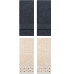 REGALWOVEN 4 Pcs Cotton Soft Bathroom Hand Towel 14" x 30" - 1 of 4