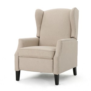 Wing Back Recliner Chair, Recliner Sofa PU Leather for Adults, Recliners Home Theater Seating with Lumbar Support, Armchair for Living Room - 1 of 4