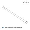 Unique Bargains Stainless Steel Lanyard Cable Eyelets Ended Security Wire Rope Silver 10 Pcs - 3 of 4