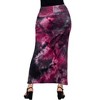 24seven Comfort Apparel Pink Tie Dye Fold over Waist Maxi Skirt - 3 of 4