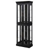 FURNIinspire Utility Storage Cabinets Elegant Glass Curio Display Cabinet, 6 Tier Decorative Display Shelf with Glass Door, Black, 12.2"*24.21"*71.26" - 4 of 4