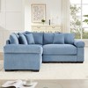 Oversized 79.1" Corduroy Cloud Modular L-Shaped Sectional Sofa with Thick Cushion and Wide Armrests - 3 of 4