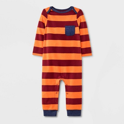 Baby Boys' Striped Romper with Pocket - Cat & Jack™ 0-3M
