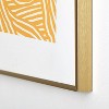 Little Dean Yellow mustard boho stripe Metal Framed Art Print - Deny Desings - 3 of 3