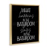 Stupell Industries What Happens In The Bathroom Floating Frame Canvas Art - 2 of 4