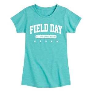 Girls' - Instant Message - Field Day Let The Games Begin Fitted Short Sleeve Graphic T-Shirt - 1 of 4