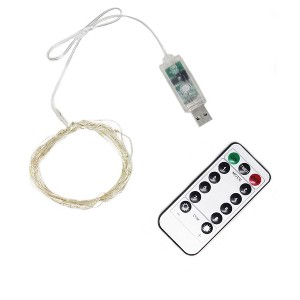 Perfect Holiday USB Rainbow Fairy String Light with Remote - 1 of 3