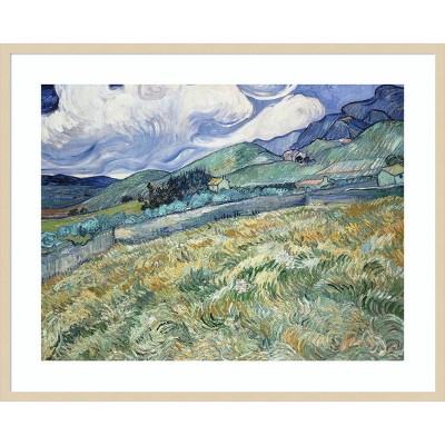 Vincent van Gogh Svelte Natural Framed Landscape Print, 41" x 33"