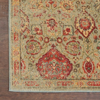 Somerset Vintage Bohemian Light Green 7'9" x 10'10" Area Rug
