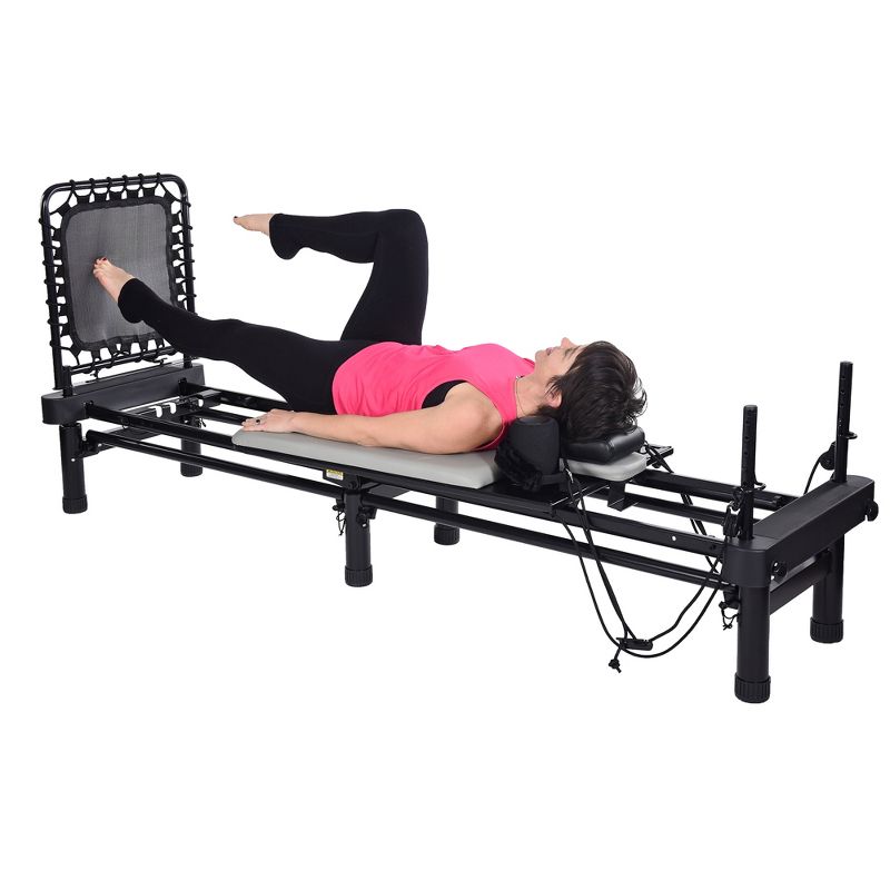 AeroPilates Portable Premier Studio Reformer for Strength Exercise Training with Cardio Rebounder and Foldable Frame, 2 of 7