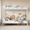 Twin Over Twin Metal Bunk Bed, Heavy Duty Frame with Guardrail & Ladder, Space-Saving Steel Bed for Kids, No Box Spring Needed - 2 of 4