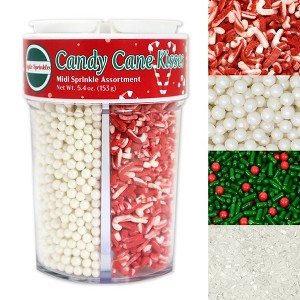 Mystic Sprinkles Candy Cane Kisses Midi Sprinkle Assortment 5.4oz - 1 of 4