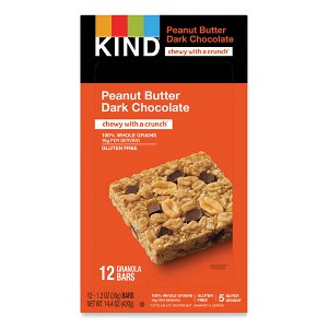 KIND Healthy Grains Bar Peanut Butter Dark Chocolate - Case of 12-  1.2 oz - 1 of 4