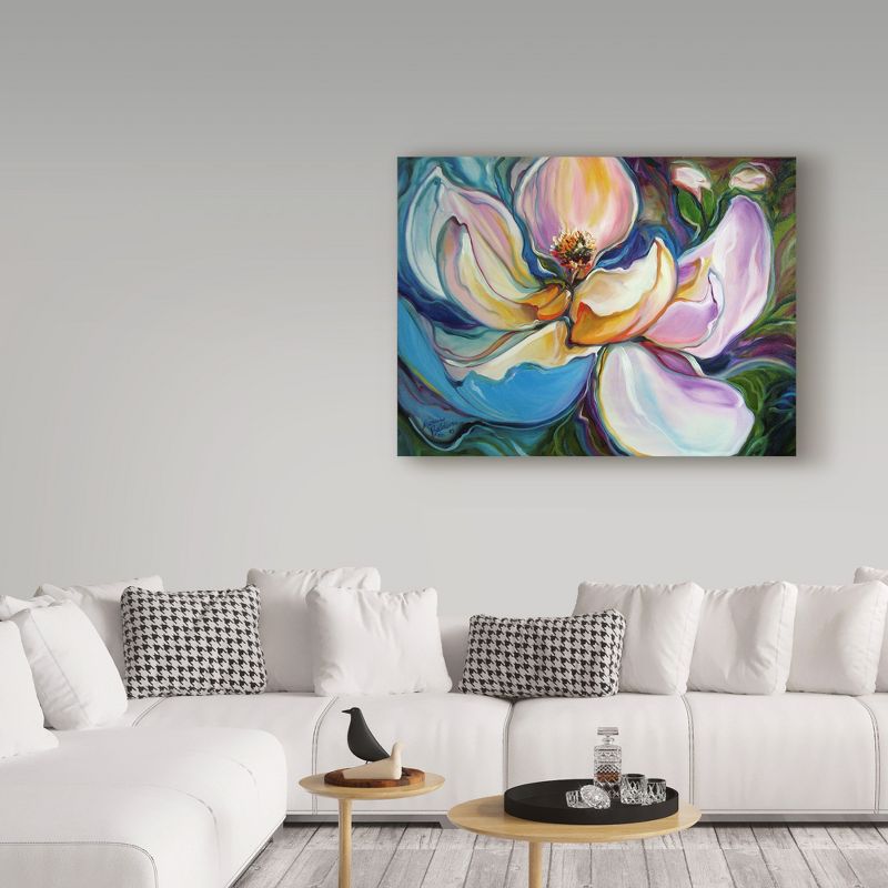 Trademark Fine Art -Marcia Baldwin 'Sweet Magnolia Modern Floral Abstract' Canvas Art, 3 of 4