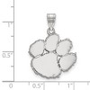 Black Bow Jewelry 10k White Gold Clemson Tigers NCAA Large Pendant - 2 of 3