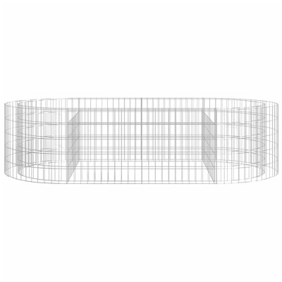 Silver Galvanized Iron Arched Gabion Basket Garden Barrier
