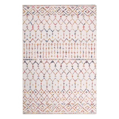 Washable Farmhouse Living Room Rugs, Chenille Non Slip Geometric Stripped Lines Print Bedroom Carpet
