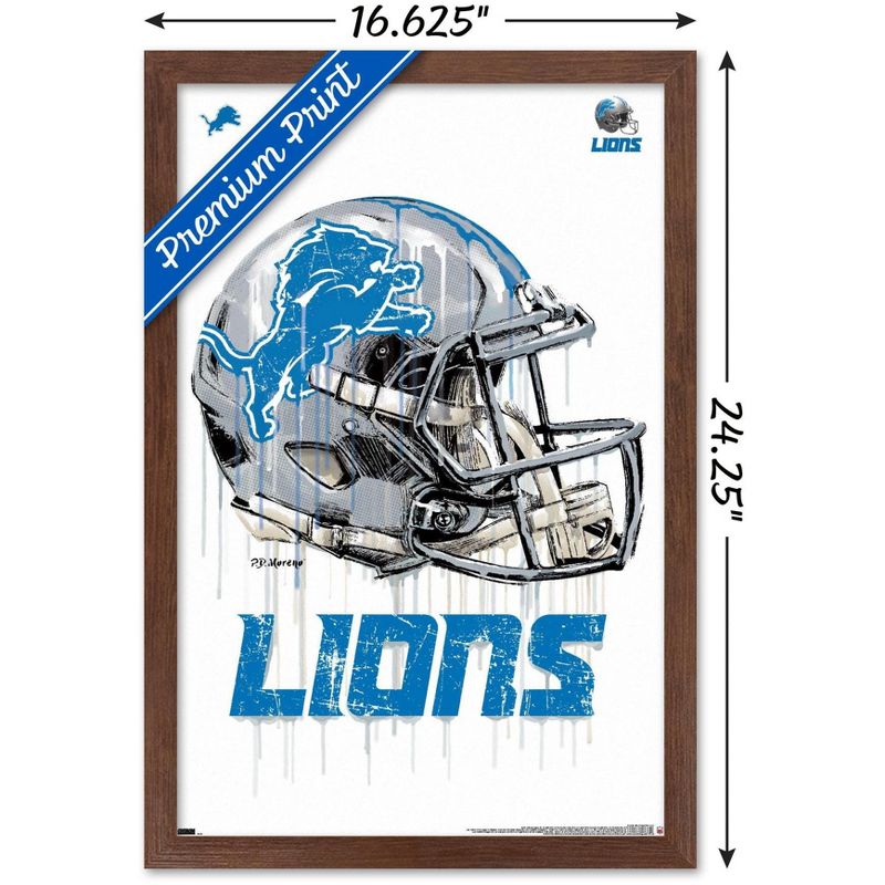 Trends International NFL Detroit Lions - Drip Helmet 20 Framed Wall Poster Prints, 3 of 7