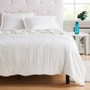 Prewashed Vintage Linen Style Crinkle Duvet Set - Extra Soft, Lightweight, Protective Bed Duvet Cover and Shams by Sweet Home Collection® - image 2 of 4