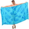 LA LEELA Women's Summer Beach Bikini Wraps Sarong Cover up Wrap Skirt Swimsuit Swimwear Cover Ups for Womens One Size Blue, Tie Dye Design - 2 of 4
