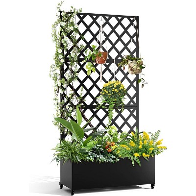 Outdoor Metal Privacy Screen, 72" H x 47" W Outdoor Privacy Screens and 3-Panels, Decorative Fence Panel for Decorative Garden,Patio, Backyard,Balcony