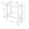 Vynxaria 2-Tier Accent Table: Contemporary Brown Laminate with Black Metal Legs - 4 of 4