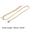 Unique Bargains Women's Fashion Waist Chain Black 1 Pc - 3 of 4