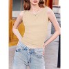Imily Bela Womens Ribbed Boatneck Tank Top Summer Tight Sleeveless Shirt Chic Style - 2 of 4