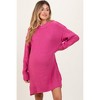 Pinkblush Dark Pink Exposed Seam Oversized Maternity Sweater Dress - 2 of 4