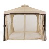 GDFStudio Seigfried Outdoor 10' x 10' Steel Soft Top Canopy Gazebo with Curtains - 4 of 4