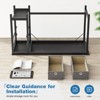 Kumasinova Computer Desk with Drawers,Office Desk with Storage Shelf,Gaming Table with Side Hook,Spacious Work Desk for Home Office - 3 of 4
