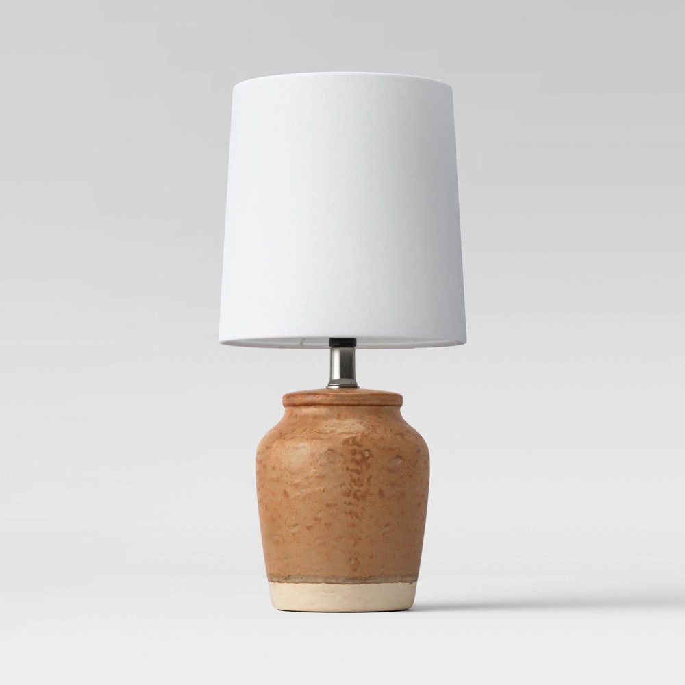 Textural Ceramic Mini Lamp Rust - Threshold