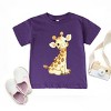 The Juniper Shop Watercolor Giraffe Toddler Short Sleeve Tee - 5T - Purple - 2 of 4