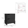 NicBex 2-Drawers Nightstand with Handle Free Design,Bedside Table with Storage Space,Modern Side Table for Bedroom - 3 of 4