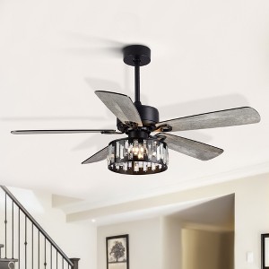 Airsurfer 52" Ceiling Fan with Light Kit, 5 Blades, Reversible Motor for Indoor Use - 1 of 4