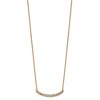 Chisel Stainless Steel Yellow IP-plated Preciosa Crystal Curved Bar on a 17.75" Cable Chain with a 2" Ext. - 3 of 3