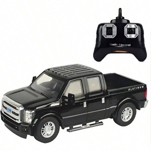 RC Ford F - 350 Super Duty Toy Pickup Truck, 1: 28 Scale Remote Control Car, Black - 1 of 4